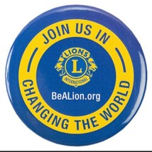 Vintage Lions Club Pin - Be A Lion - Changing The World  - £7.37 GBP