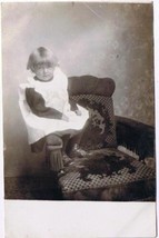 RPPC Postcard Regal Child on Chair Arm Early 20th Century - £2.34 GBP