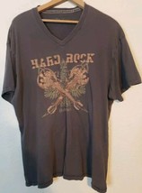 Hard Rock Cafe NEW YORK Single Stitch V Neck T-Shirt Size LARGE GUITARS ... - $13.98
