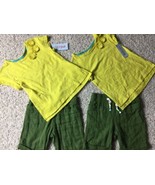 Toddler Twin Girls Cute Top Shirt Shorts Cat &amp; Jack Size 4T Lot - $19.79