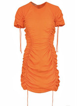 STELLA MCCARTNEY Orange Ruched Bodycon Short Dress Size 36 IT / 0-2 US $... - $321.75