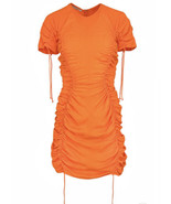STELLA MCCARTNEY Orange Ruched Bodycon Short Dress Size 36 IT / 0-2 US $... - £256.43 GBP