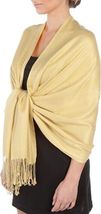 Camel - 78X28 2PLY Pashmina Solid Silk Shawl Wrap Cashmere Stole Scarf - £15.04 GBP