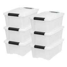 IRIS USA 12 Qt. Plastic Storage Bin Tote Organizing Container with Durable Lid a - £51.39 GBP