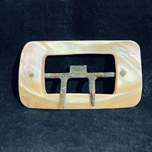 Victorian Mother Of Pearl Rectangle Sash Clip - $24.75