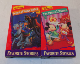 Lot Of 2 Walt Disney VHS Tapes Favorite Stories Mickey Mouse - £13.08 GBP