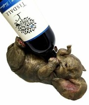 Wild Life Elephant Wine Bottle Holder Pachyderm Elephant Theme Kitchen Decor - £23.08 GBP