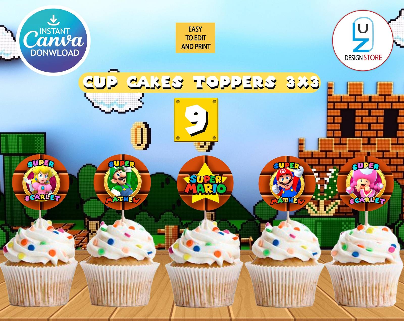 Super Mario Printables, Super Mario Decorations, Super Mario Birthday ...