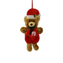 Vintage Santa&#39;s Best Teddy Bear Animal Stuffed 20&quot; Plush Christmas Stocking 3D - £14.79 GBP