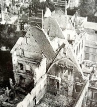 Rheims Ruins As Seen From Cathedral Tower WW1 Print 1917 Aerial View SmDwC5 - $554.45 MXN