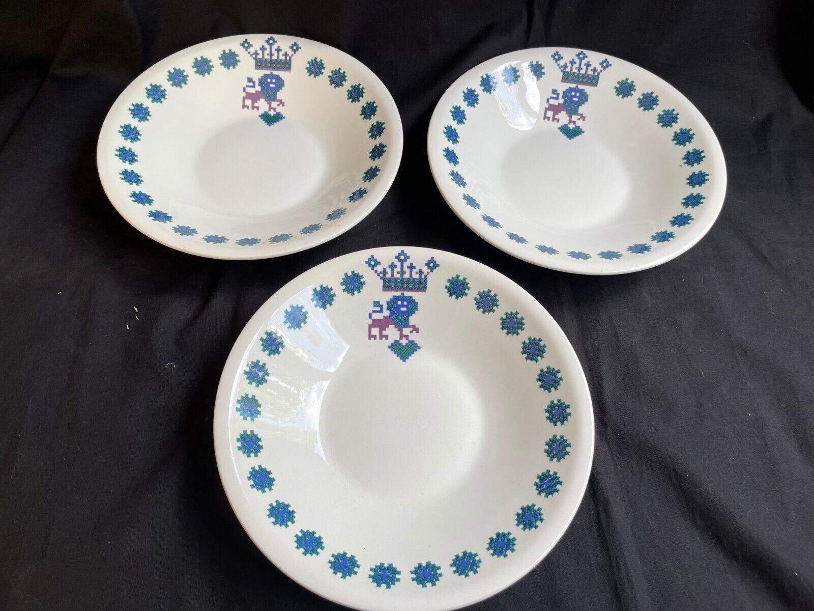 3 X Figgjo Silex Soupe Plaque Menu Scandinave Design Norvège 1960 - $59.99