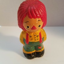 Vintage Raggedy Andy Ceramic Standing Bank Some Paint Is Fading In Spots 8&quot; - £15.68 GBP