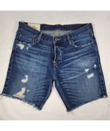 MENS HOLLISTER CALIFORNIA DISTRESSED CUT OFF DENIM SHORTS SIZE 33 - £13.34 GBP