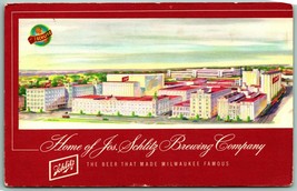 Schlitz Brewing Company Advertising Milwaukee WI Wisconsin Chrome Postcard H8 - £3.07 GBP