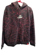 100 Thieves Geography Hoodie Red Black XL Sweatshirt $$$ Made in U.S.A. - $114.00