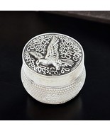 Real Silver Honey Container Oxidized Eagle design Dibbi for Red Book Remedy - €74,61 EUR