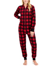 allbrand365 designer Womens Matching 1-Piece Red Check Printed Pajamas XS - £32.76 GBP