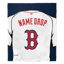 Official MLB Boston Red Sox &quot;Jersey&quot; Personalized Silk Touch Blanket - £48.25 GBP