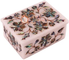 4&quot;x3&quot;x2&quot; Marble Jewelry Vintage Box Pauashell Floras Pietradura Columbus Gift - £128.81 GBP