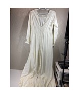 Miss Elaine Semi Sheer Ivory Lace Trim Robe Peignoir Lingerie Nightgown ... - $932.02 MXN