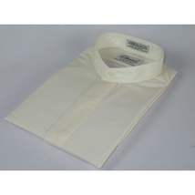 Men Formal pastor shirt Classix Banded Collar less Hidden Button Front M08 Ivory image 5