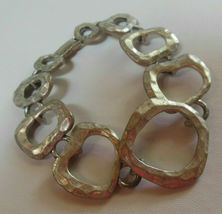 Lia Sophia Silver-tone Graduated Hammered Chain Link Bracelet - $13.99