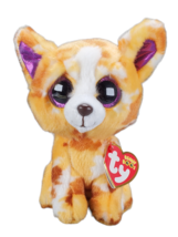 Ty Beanie Boo Boos Pablo the Chihuahua Spotted Plush 7&quot; Glitter Eyes Purple Ears - £14.00 GBP