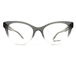 Miu Miu Eyeglasses Frames VMU01T 05I-1O1 Transparent Gray Cat Eye 53-18-140 - £106.90 GBP