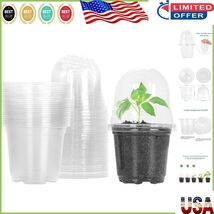Clear Plant Nursery Pots with Humidity Dome - Perfect for Seedlings and ... - $44.74 CAD