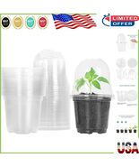 Clear Plant Nursery Pots with Humidity Dome - Perfect for Seedlings and ... - $590.63 MXN