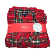 Gap GapBody Womens Flannel Pajama Set Top Pants Plaid Red M - £19.10 GBP