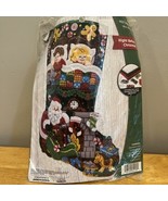 Bucilla “Night Before Christmas&quot; Felt Stocking Kit Santa Sleeping Kids C... - $53.77 CAD