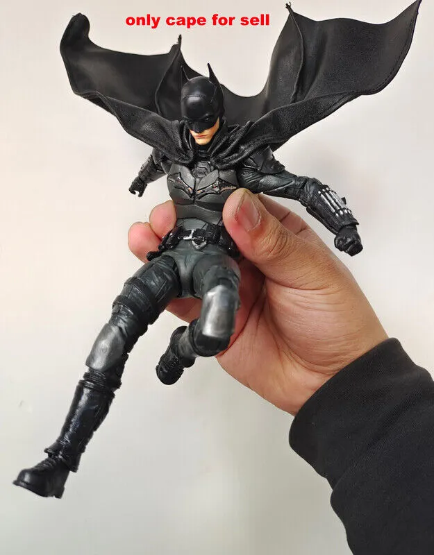 P4-1-1 [only cape ]Custom Black Cloak Cape (with Wire) for 7&quot; the bat man - £31.63 GBP