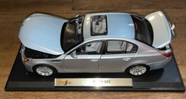 Maisto BMW M5 Silver 4 Door Hard Top w/ Sunroof 1:18 Diecast Car - Rare Color - £50.33 GBP