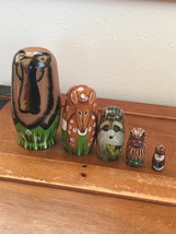 Estate Bits and Pieces Signed Painted Wood Wooden Nesting Wildlife Animals MOOSE - £8.84 GBP