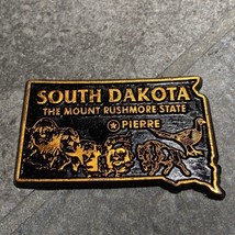 South Dakota State Shape Souvenir Refrigerator Magnet Rubber New - $2.92