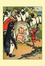 Fairies, Penguins and a Baby by Rosa C. Petherick - Art Print - £17.29 GBP+