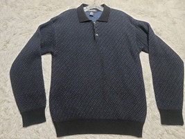 Jantzen Geometric Collared Knit Sweater Pullover Mens L Cosby Coogi Grandpa VTG - £8.63 GBP
