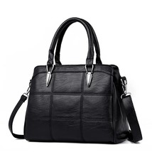 Prem Lady Handbag Sorr Retro  Bag Leather Messenger Bag Solid Color Large Wallet - £143.66 GBP