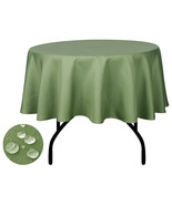 Tektrum 70&quot; Round Waffle Tablecloth-Waterproof/Stain Resistant- Light Sa... - $30.45 CAD