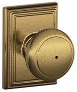 Schlage F40AND609ADD Privacy Knob, Antique Brass - $444.76 MXN