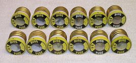Lot of 12 Buss Type W 20 Amp Fast Acting Fuses - Standard Medium Base - $12.99