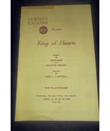 VTG 1963 Curtain Callers King Of Hearts The Playhouse Playill - £14.15 GBP