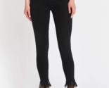 FRAME Womens Skinny Fit Jeans Le High Fringe Solid Black 26W G042968X - £69.35 GBP