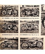 Antique Two Wheelers Early Motorcycles Print 1961 Yale Merkel Ephemera D... - $27.22 CAD