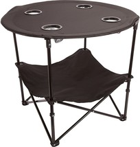 Preferred Nation | Side Table For Tailgate | 2 Tier Folding Camping Table With 4 - £38.36 GBP