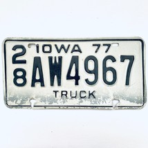 1977 United States Iowa Delaware County Truck License Plate 28 AW4967 - £12.56 GBP