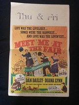 Meet Me At The Fair Original Window Card Movie Poster Dan Dailey 1953 - £53.20 GBP
