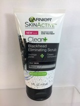 Garnier SkinActive Clean+ Charcoal Blackhead Eliminating Scrub Oily 4.4oz - £7.15 GBP