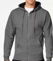 Champion Men&#39;s Powerblend Fleece Full Zip Hoodie -Gray 2XL XXL NWT - $35.00